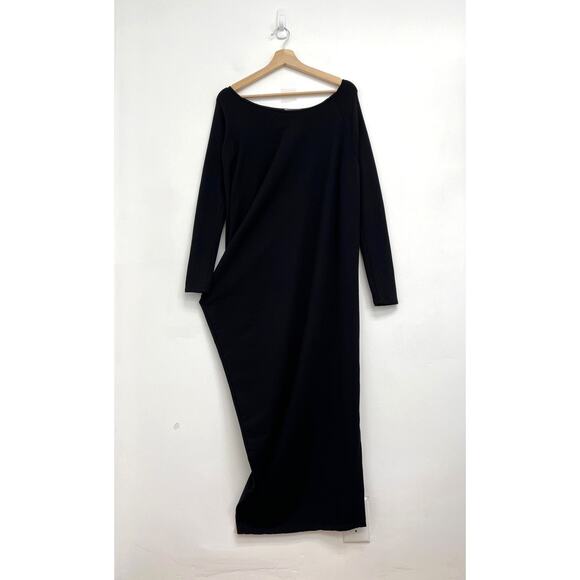 Marcella NYC Kensington Asymmetric Long Sleeve Minimalist Capsule Midi Dress XS - Picture 9 of 10